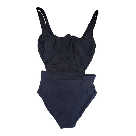 White Birch Swimsuit Black Sassy Open Back One Piece Womens Size Small New - Picture 4 of 9